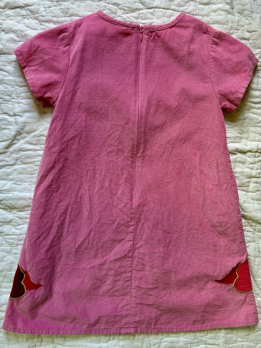 Mini Boden Pink Corduroy Top with Back Zip - Picture 3 of 4